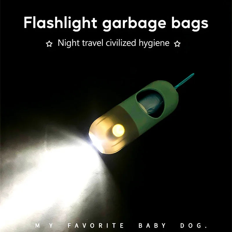 LED-Lighted Dog Waste Bag Dispenser