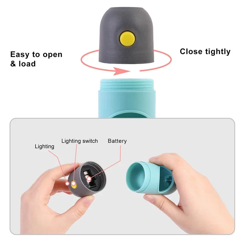 LED-Lighted Dog Waste Bag Dispenser