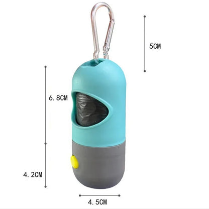 LED-Lighted Dog Waste Bag Dispenser